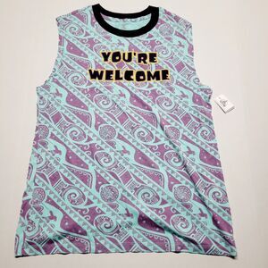 NWT Disney Moana Maui You’re Welcome Active Gym Tank Top Shirt Adult Medium New